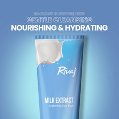 Rivaj Whitening Face Wash - Milk Extract 100ml