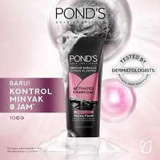 Ponds Bright Miracle Activated Charcoal Facial Foam 100g